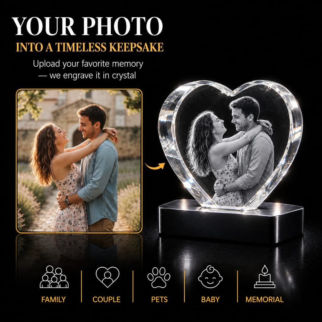 3D Heart Crystal image 3