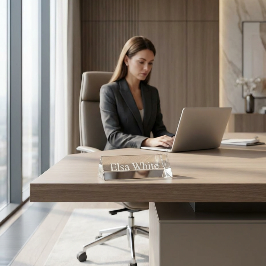 Crystal Desk Name Plate image 2
